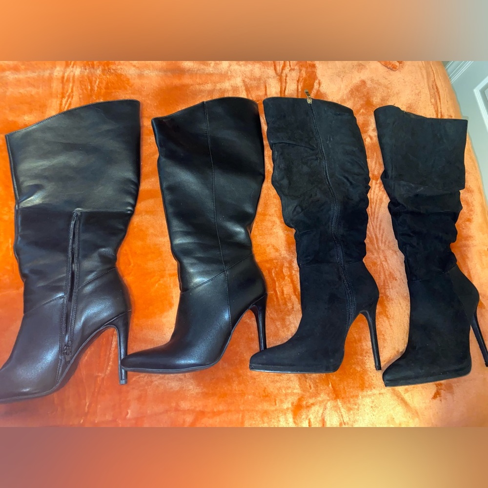 2 pair Wide Calf boots